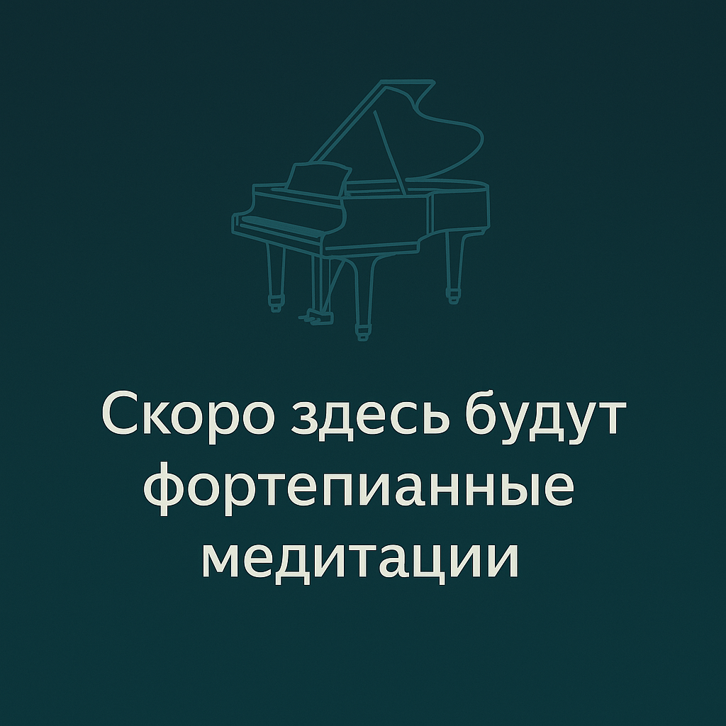Скоро здесь будут фортепианные медитации